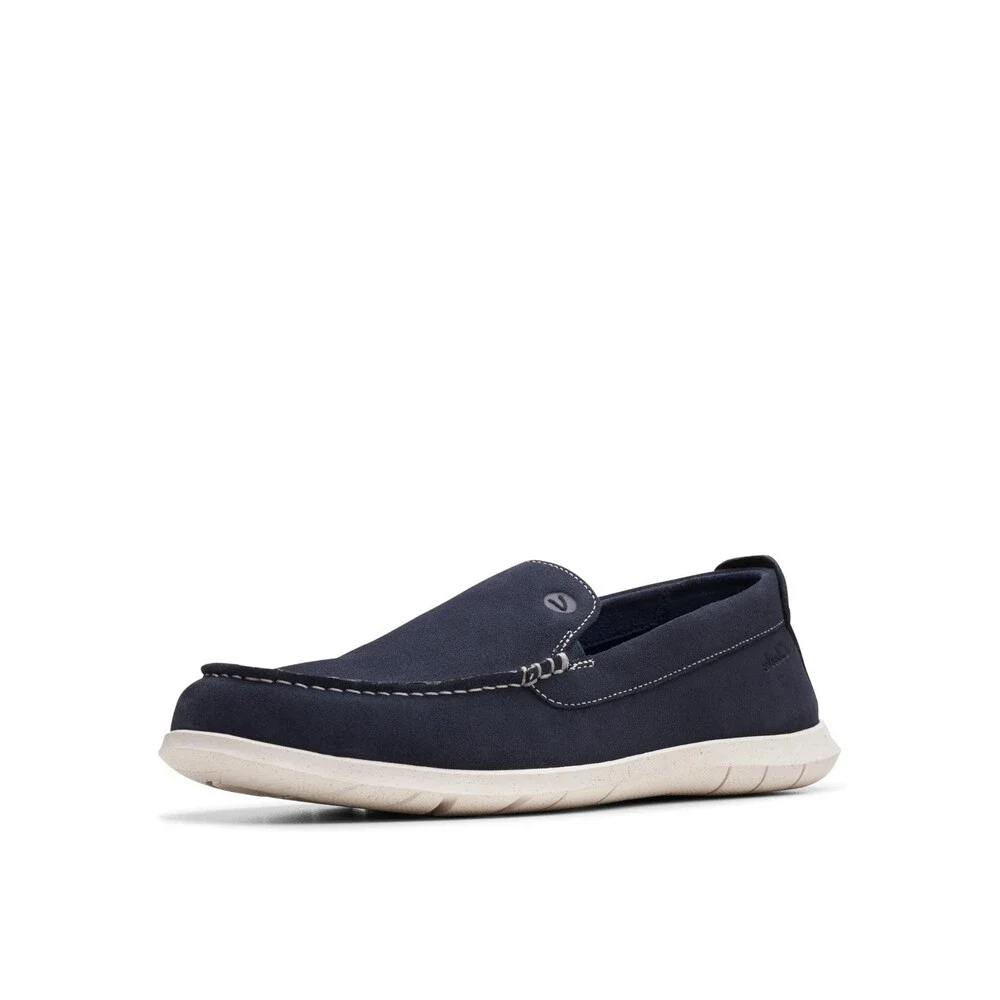 Clarks Flexway Step 26176955 Men's 7D Navy Suede Slip-On Casual Shoes LIQ1474